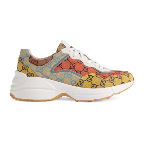 mens gucci sneakers yellow python|Gucci Rhyton GG Supreme Sneaker (Men) .